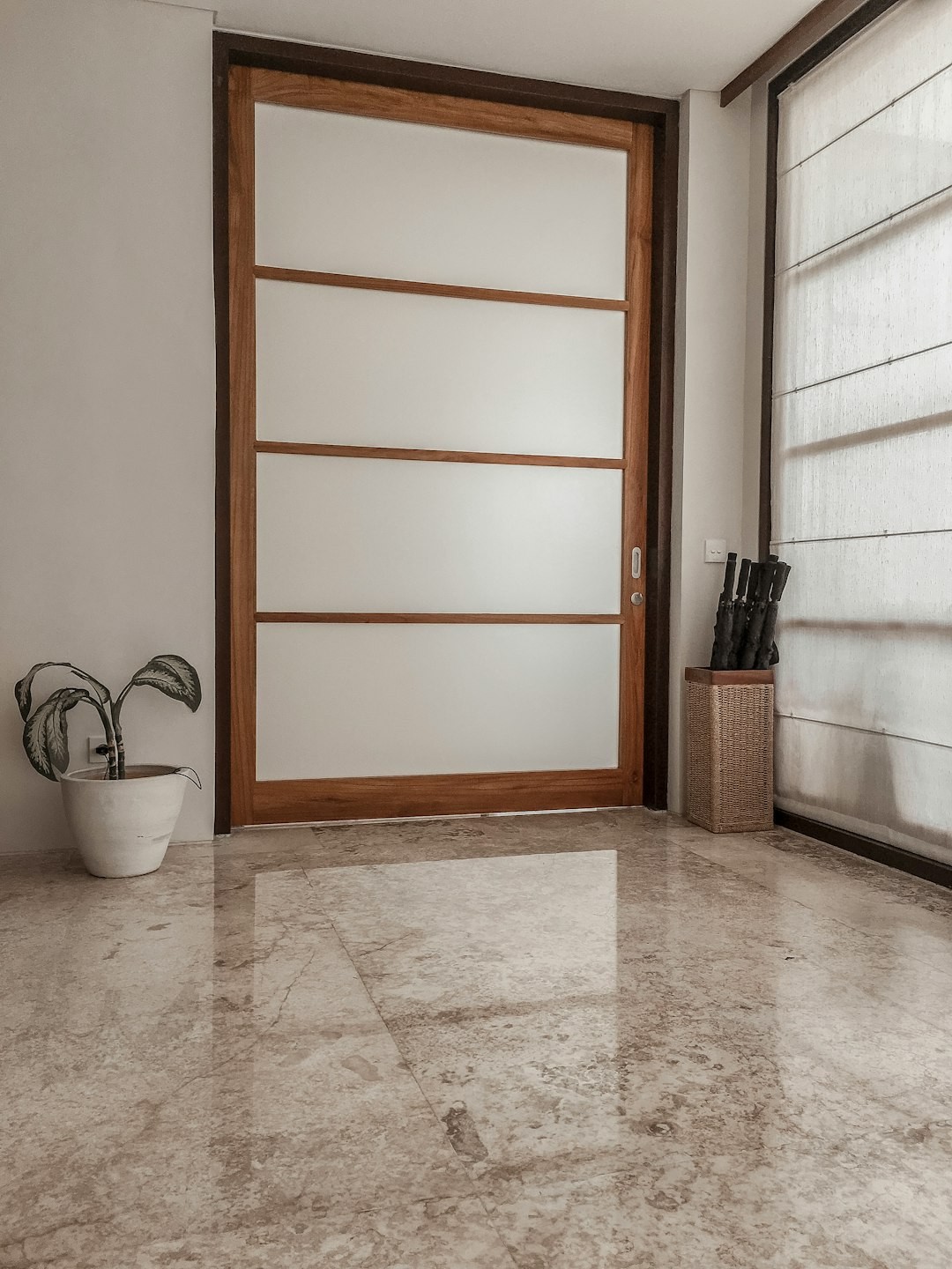 white and brown wooden door